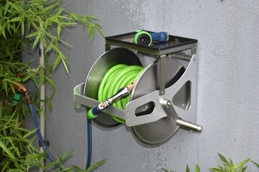 Online shopping multi-function wall mounted metal garden water portable hose reel cart