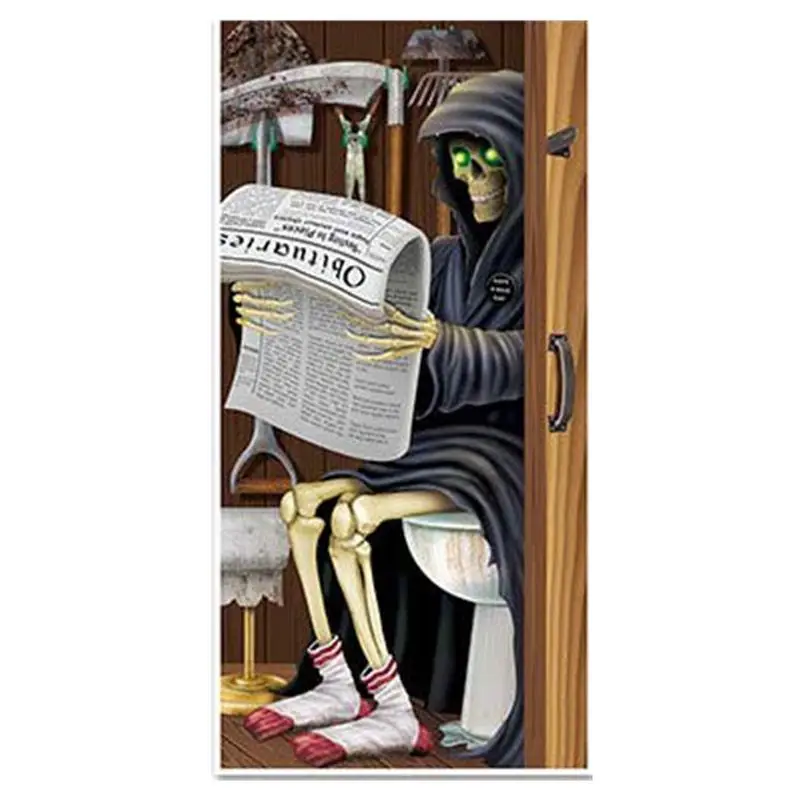 2PCS Halloween Haunted House Decoration Window Door Cover,Scary Zombie Hands Halloween Window Cling Window Poster