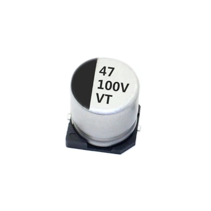 wholesale high quality Full voltage smd aluminum electrolytic capacitor 47uf 100V  chip capacitor