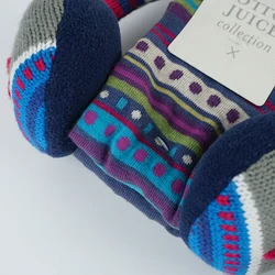 Gift Package Knitted Fleece Warm Earmuff Combed Cotton Breathable Pants Tights for Girl