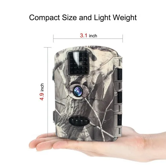 20MP Trail Camera Hunting Video Camera with 940nm No Glow and IP66 Waterproof for Outdoor Deer Wildlife Monitor