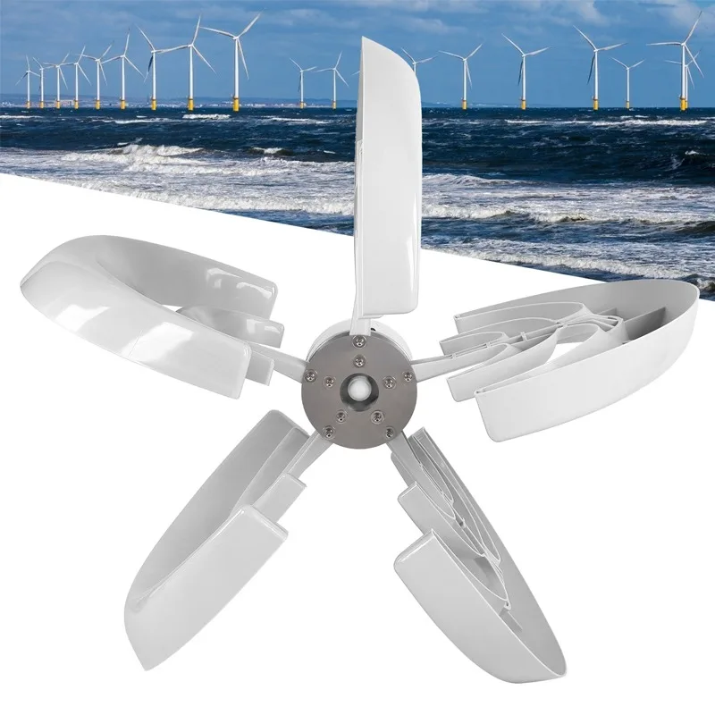 500W 12V Vertical Axis Wind Turbines Windmill Power Charge Generator with Motor Kit 5 Blades Lantern Camping Home Made in China