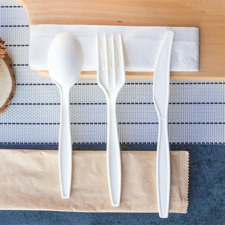 Многоразовые пластиковые столовые приборы 3 штуки eco PSM одноразовые легкие столовые приборы из кукурузного крахмала