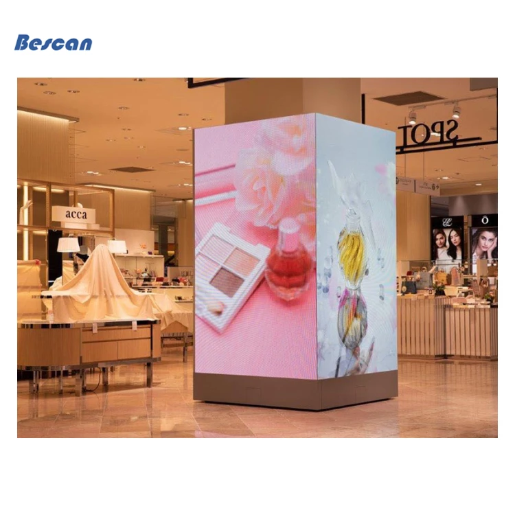 Bescan 45 Degree Angle P2.5 160x160mm 64x64 Dots Led Module For 90 Degrees Right Angle Led Advertising Video Screen