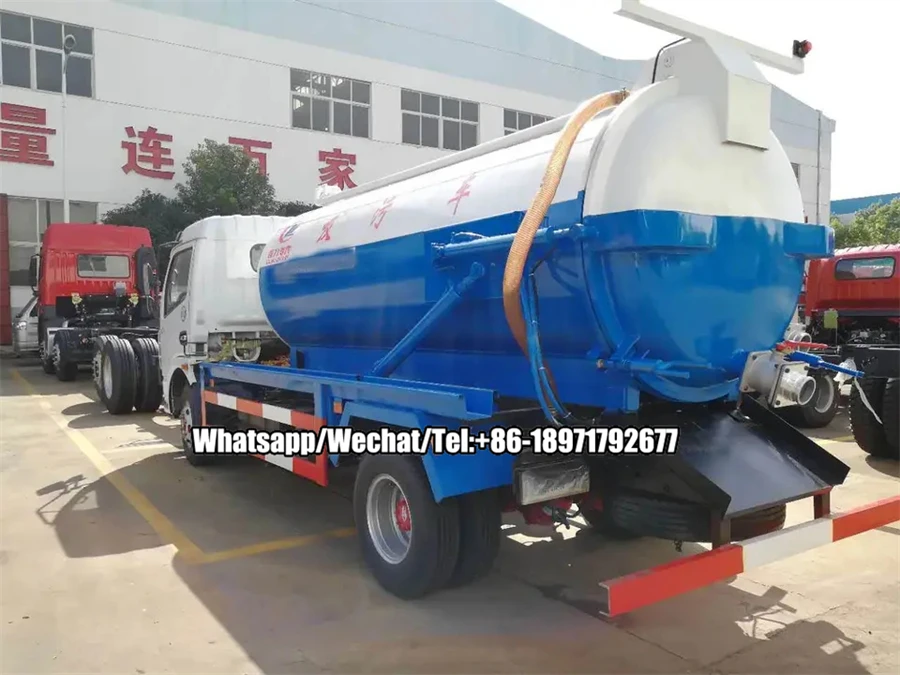Dongfeng небольшой грузовик-Септик 4 х2 Автоцистерна для всасывания сточных вод пылесос