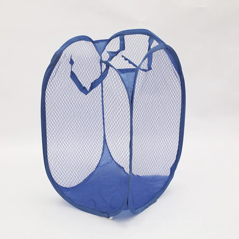 Household folding toy clothes storage basket net art dirty clothes basket storage barrel laundry basket