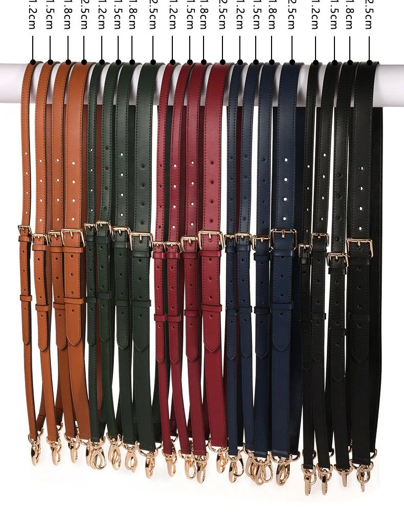 Dynamics Plain Leather Adjustable Shoulder With Replaceable Thin Bag Strap