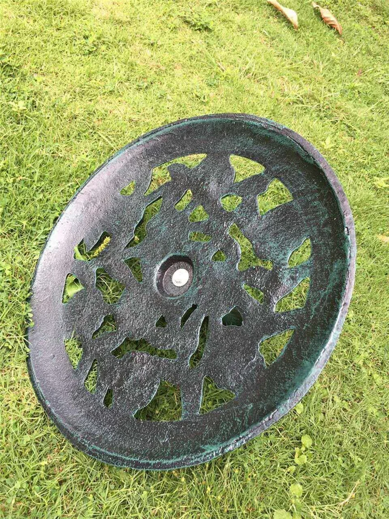 Outdoor Furniture Cast Iron Rose Flower Umbrella Base 8kg 10kg 12kg Garden