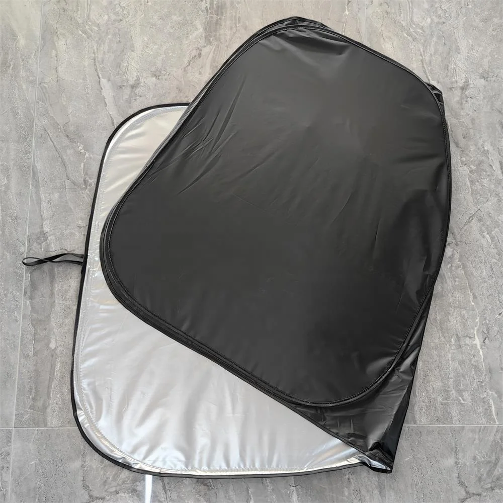 Titanium silver coated car front windshield sunshade