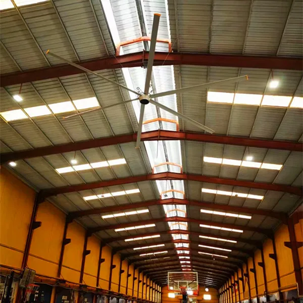 Лучший высокопроизводительный низкоскоростной промышленный HVLS вентилятор с большими лезвиями Aerometal BLDC потолочный вентилятор