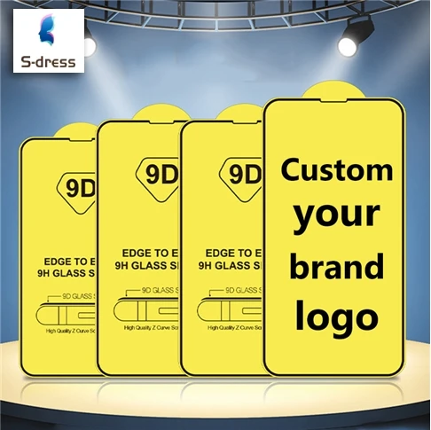 Custom Logo Tempered Glass Screen Protector For Iphone 14 Pro Max Screen Protector 9D With Packaging Boxscreen Installation Kit