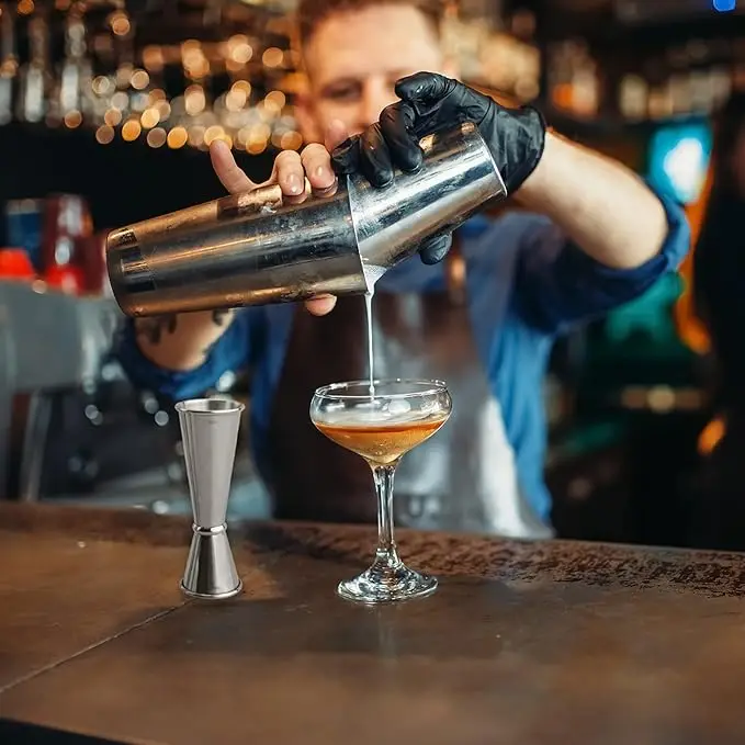 Boston Shaker Set for Drink Mixing, Premium 18/8 Stainless Steel Martini Shaker for Bartending and Home Bar