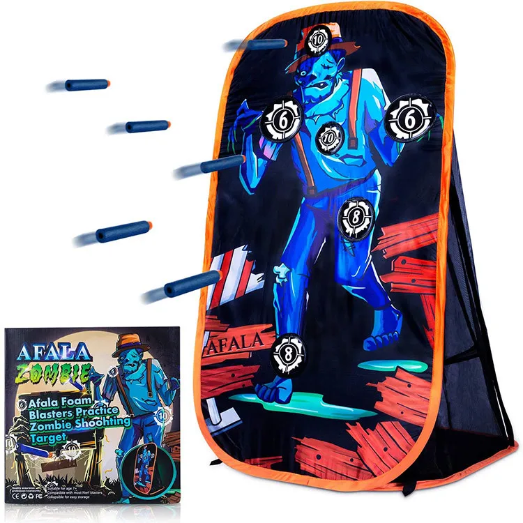 
Wholesale Customization Practice Toy Foam Blaster Zombie Shooting Target With Storage Net 
