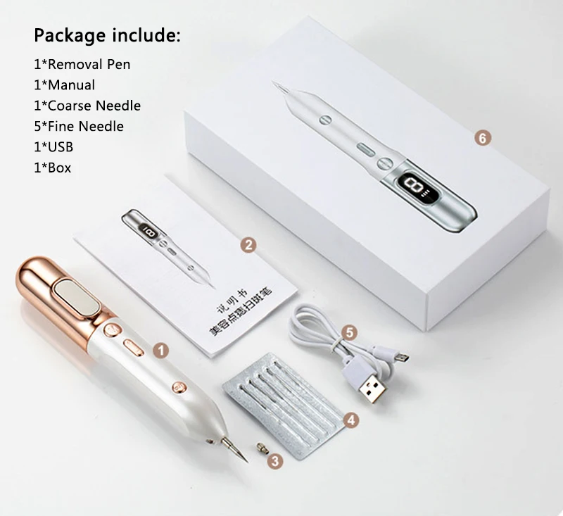  Professional Facial laser tattoo acne scar removal plazma point fibroblast plamere plasma spot dot mole freckle pen