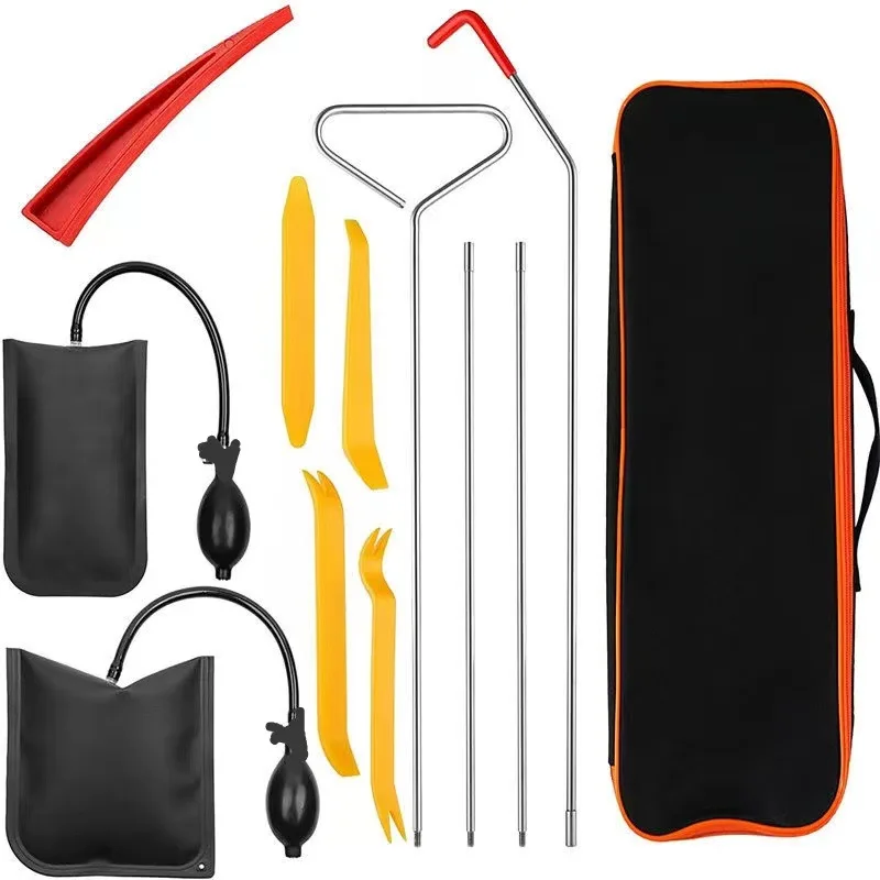Hot Sell Practical Auto Quick Open Unlocked Kit Locksmith Tool Car Door Unlock Hook Tool with Pump Wedge