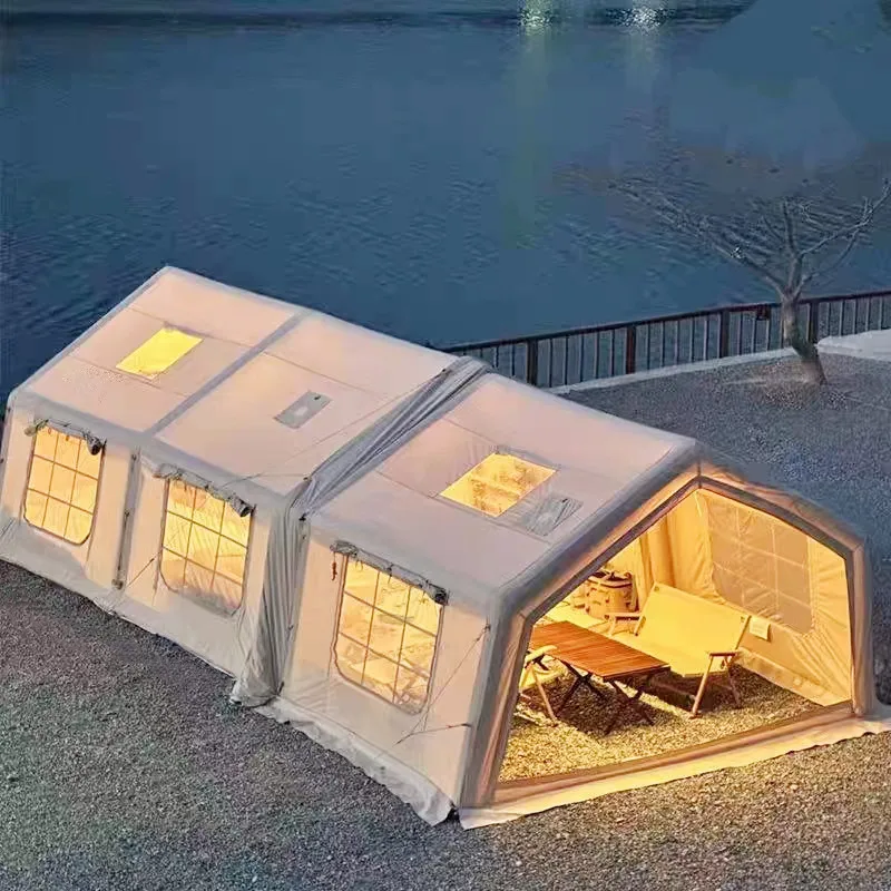 4 Season Huge Inflatable Camping 2 Bedrooms Night Tent For Sale