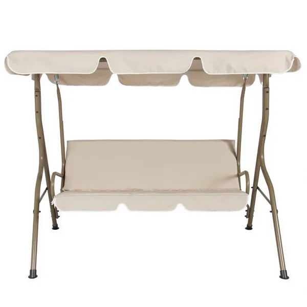 Для отдыха на открытом воздухе мебель для сада на 3 сидения, цена производителя металла кресло качели с навесом