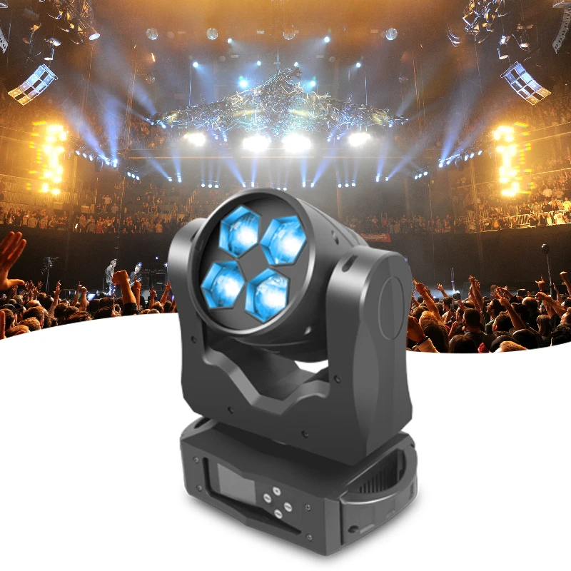 LED 4x40W Wash RGBW 4In1 Moving Head Spot Light Mini Bee Eye Disco Party DJ Club Stage Light