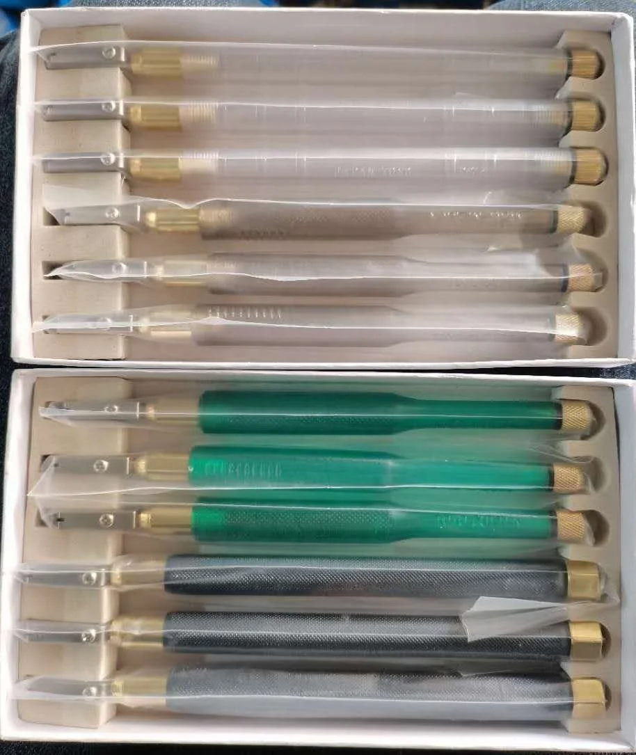 Portable professional tempered glass cutter hardware tool pen set  tc 17 low price diamond tip head glass cutter