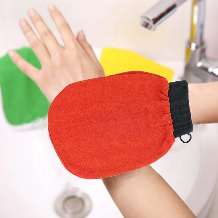 Free Sample Double Sided Korean Deep Exfoliating Glove Removes Dead Skin Exfoliating Mitt Best Seller Exfoliating Glove For Bath