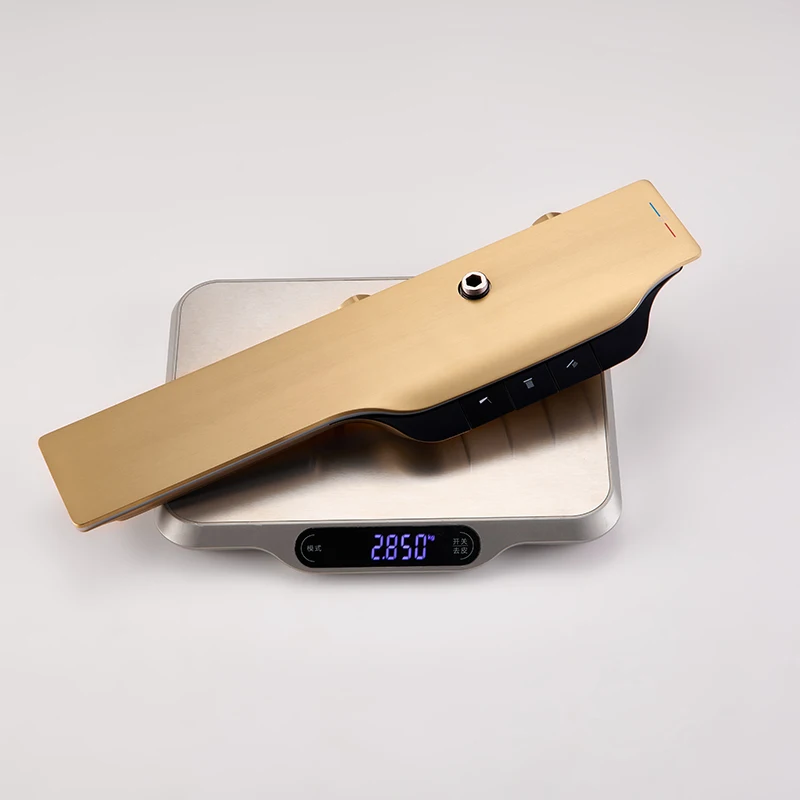 LED Light Shower Mixer Set Flow Exposed Smart Bathroom Shower Set with Piano Button Shower Thermostatic Bath Tap