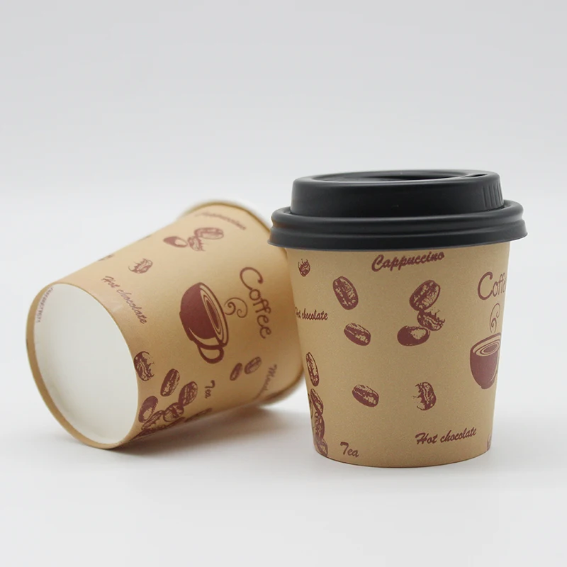 
6oz Manufacturer Wholesale Single Wall Printed Hot Drinks PE Paper Cup 