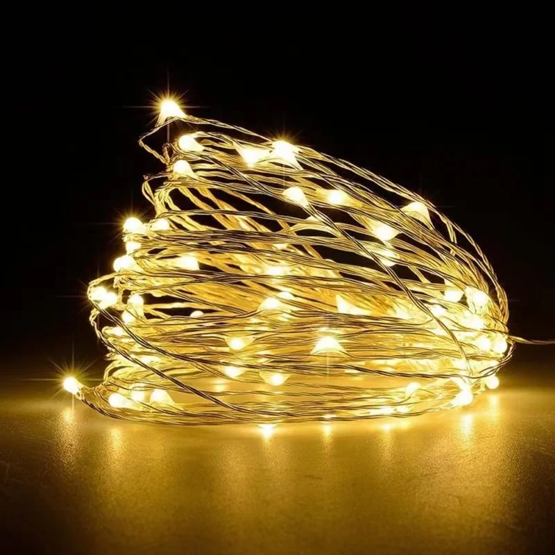 Decor Christmas Flexible Mini Rice Chain Copper Wire Series Fairy Led String Lights