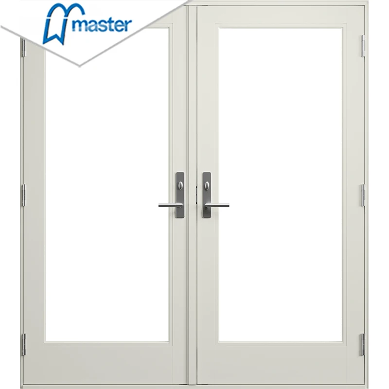Newest Modern Style Wholesale Soundproof Patio Residential Aluminum Double Glazed Swing French Glass Doors