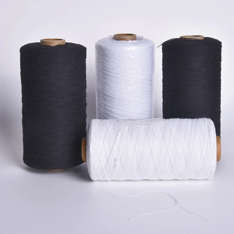 Recycled yarn Importers 35/65% cotton polyester yarn knitting and weaving tc or cvc yarn for socks gloves