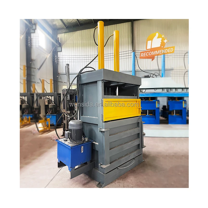 Hydraulic baler plastic bottle/waste waste vertical small waste paper baler/carton strapping machine