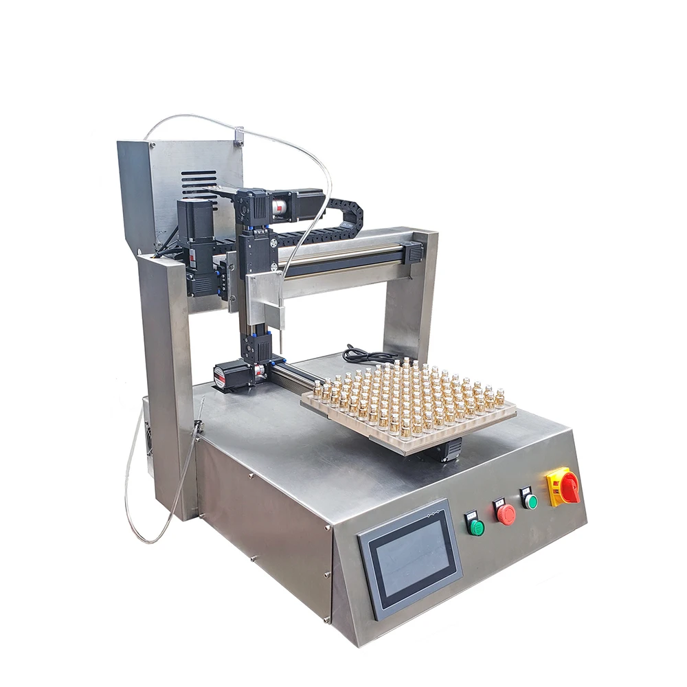 Ceramic Plunger Pump High Accuracy Automatic Reagent Tube Liquid Filling Machine For Essence 10ML