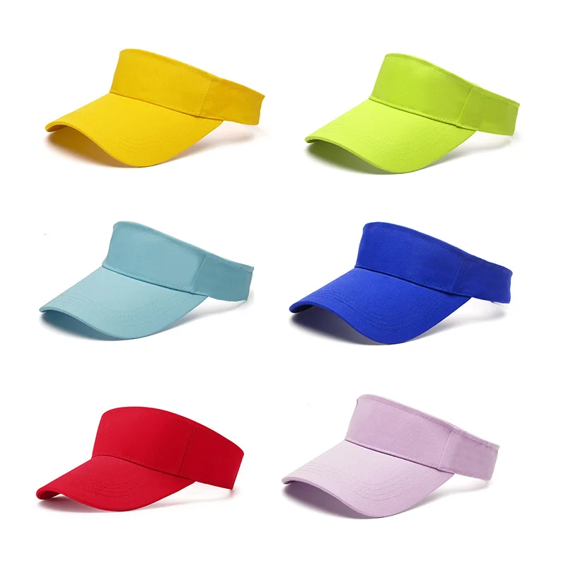 Sun Visor Hat Plain Summer Custom Sun Visor Hats Women Large Brim UV Protection Empty Top Hats Caps