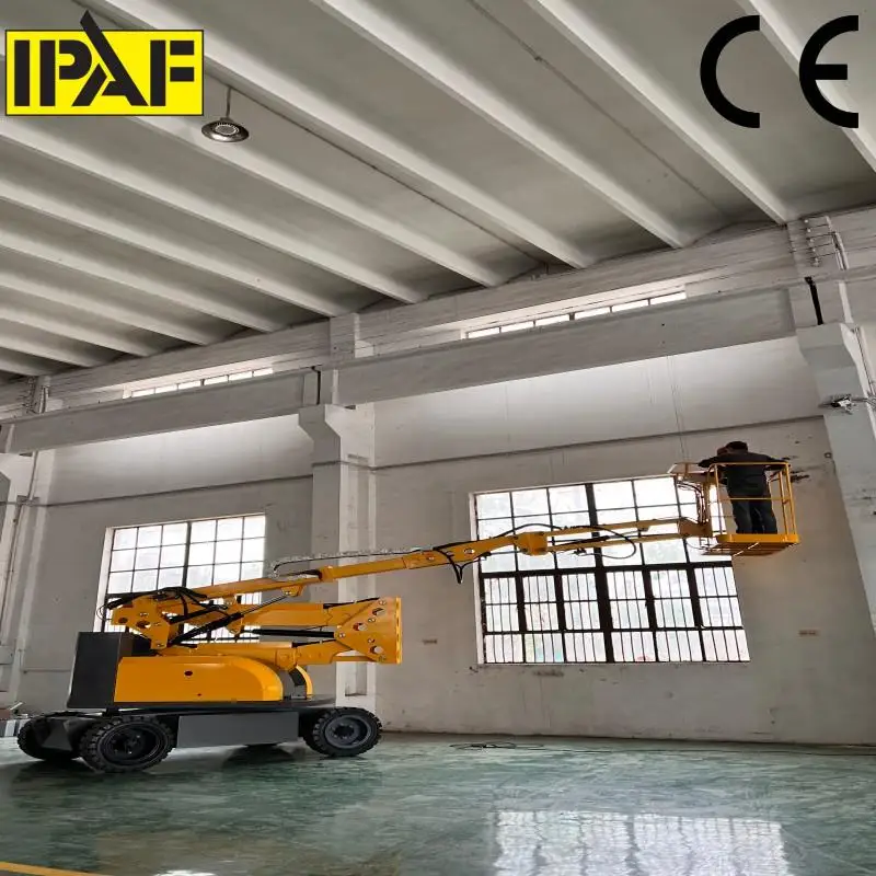 Cherry Picker Hydraulic Mobile Small Boom Lift Curved Arm Towable Track Electric Self Propelled Articulated Boom Lift