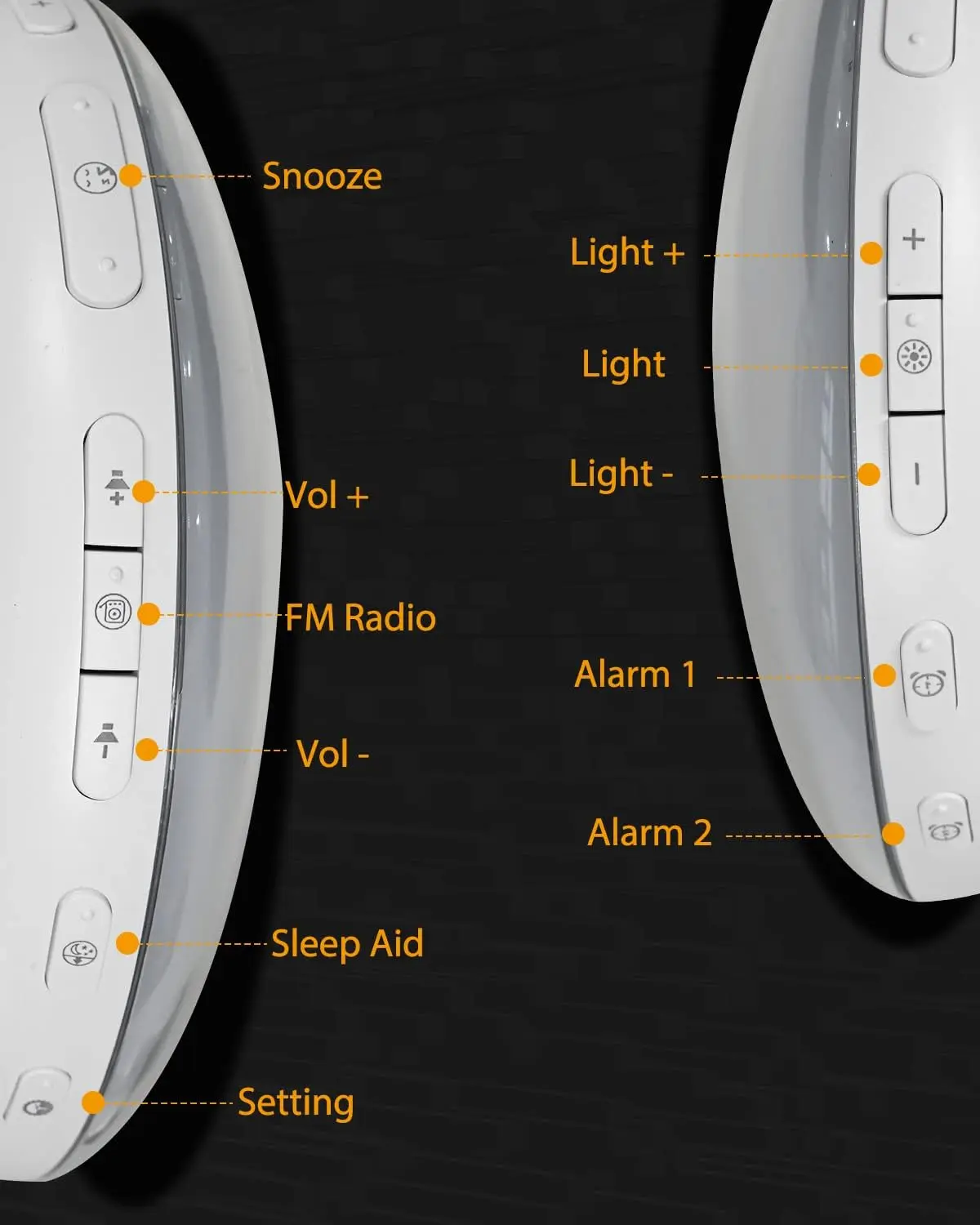 7 Color Wifi Google Home Simulation Sunrise Sunset Snooze Radio Alarm Wake-Up Light Table Wake Up Light