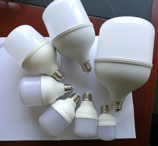 LED T Bulb Plastic/aluminum Materials IC Driver AC150-260V. 20W 30W 40W 50W 60W 6500k 3000k E27 B22 25000HRS. OEM 80 Warehouse