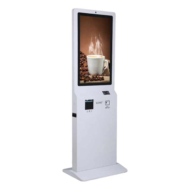 32 inch self service lcd  floor standing alone kiosk touch screen computer with camera