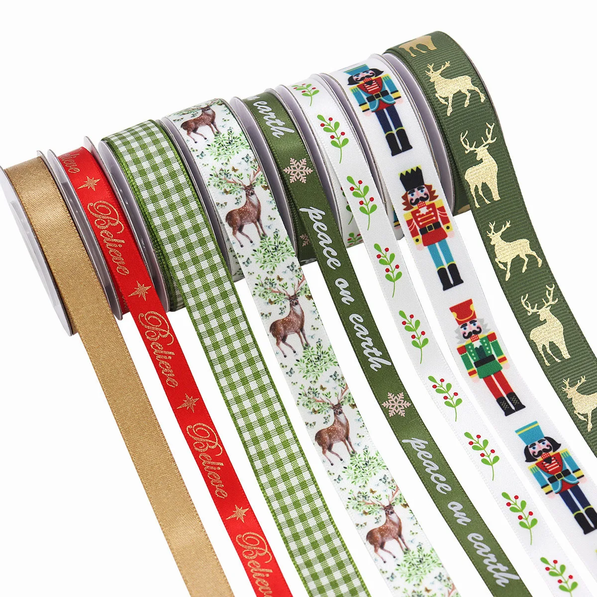 Christmas Set Series DIY Festive Decorations Ribbon Handmade Bow Ribbon Gift Wrap Ribbon