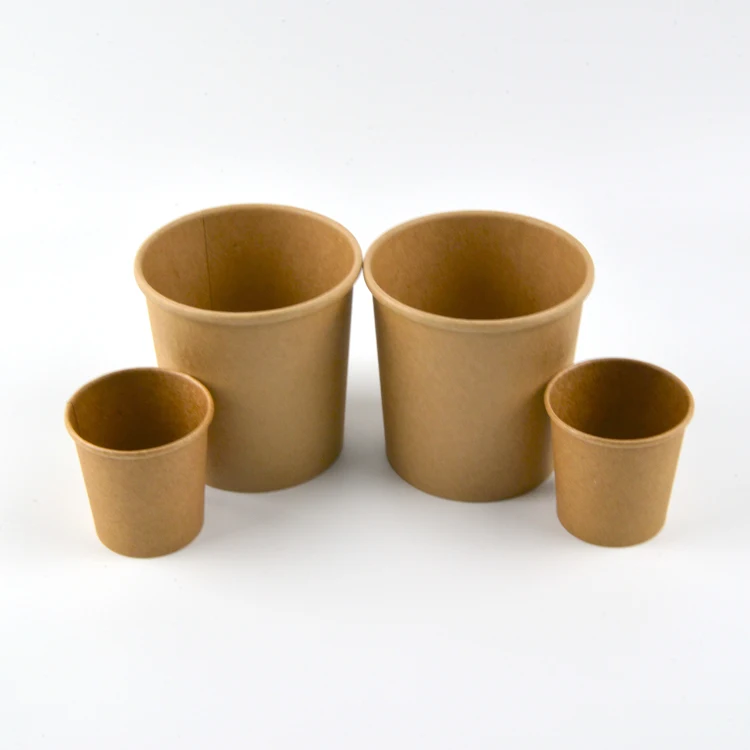 Hot Selling High Quality Food Grade Kraft Paper Salad Bowl With Clear Cover Lid