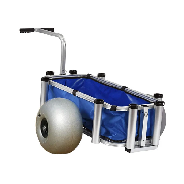 Best Aluminum Lightweight Pier Surf Hand Truck Bridge Beach Fishing Wagons Cart with Rod Holders