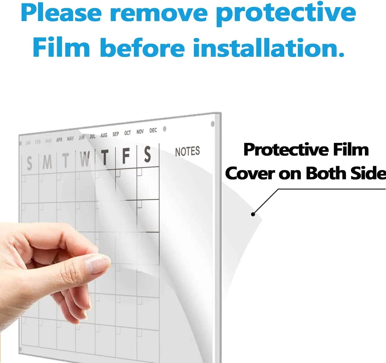 Антискользящая, не царапает магнитную доску холодильника и акриловую доску с календарем