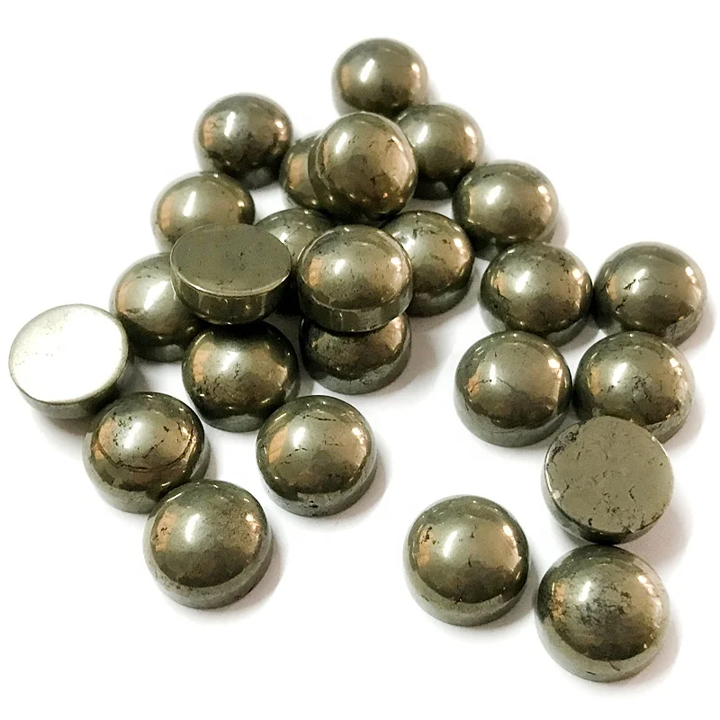 Natural Pyrite Cabochons Gold Color Stone Loose Beads