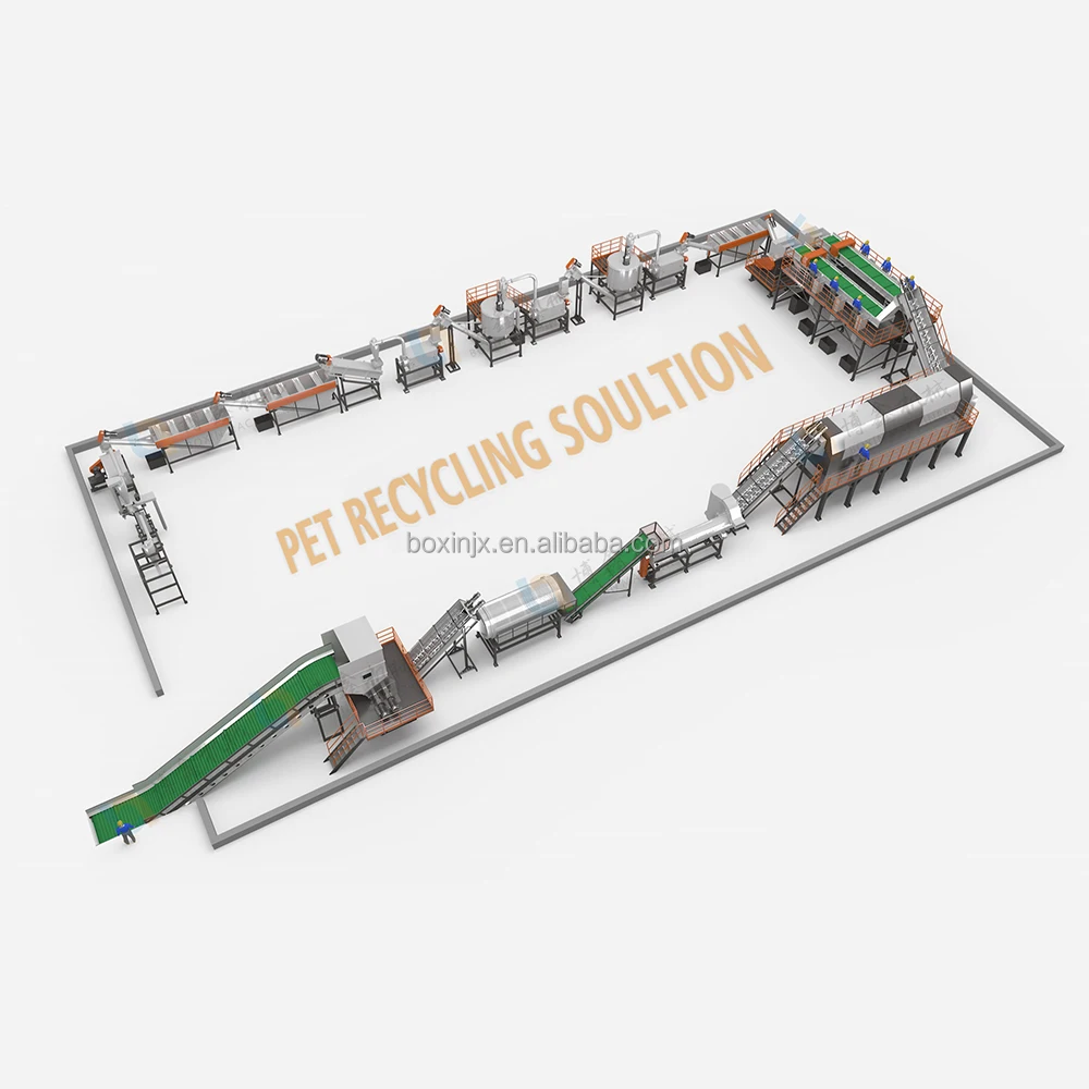 Plastic Waste recycling machine pet bottles automatic for PET