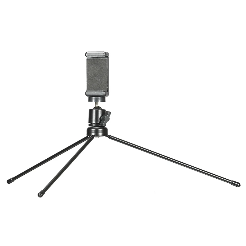 Metal tripod for Cell Phone Clip and pan tilt mobile projector stand camera holder