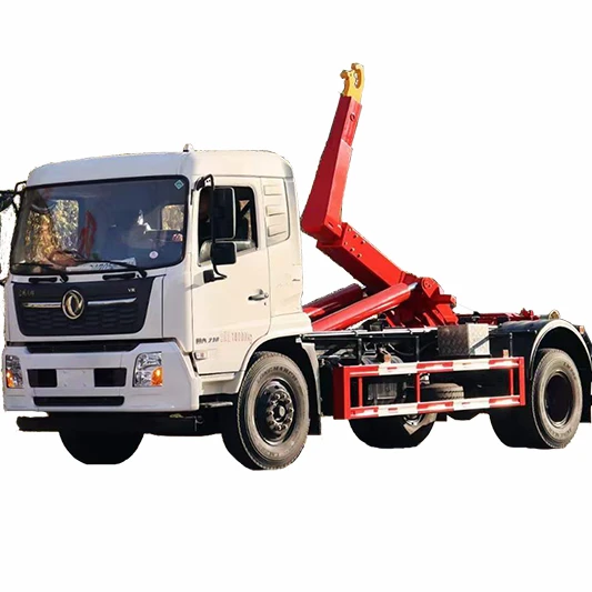 Новый Dongfeng новый Евро 4x2 уплотнитель задний погрузчик рециркуляция рулонный крюк Лифт мусоровоз специальный транспорт