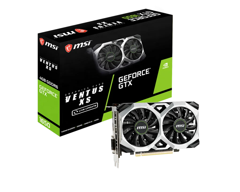 Видеокарты GeForce GTX 1650 VENTUS XS 4G V1