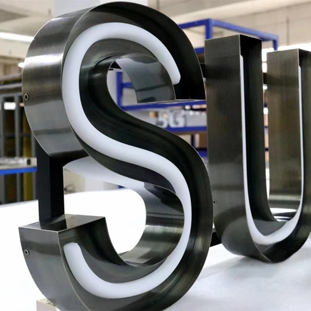 SRY SIGN Channel letters Customization Stainless Steel letter  Neon Sign letters For Business Sign