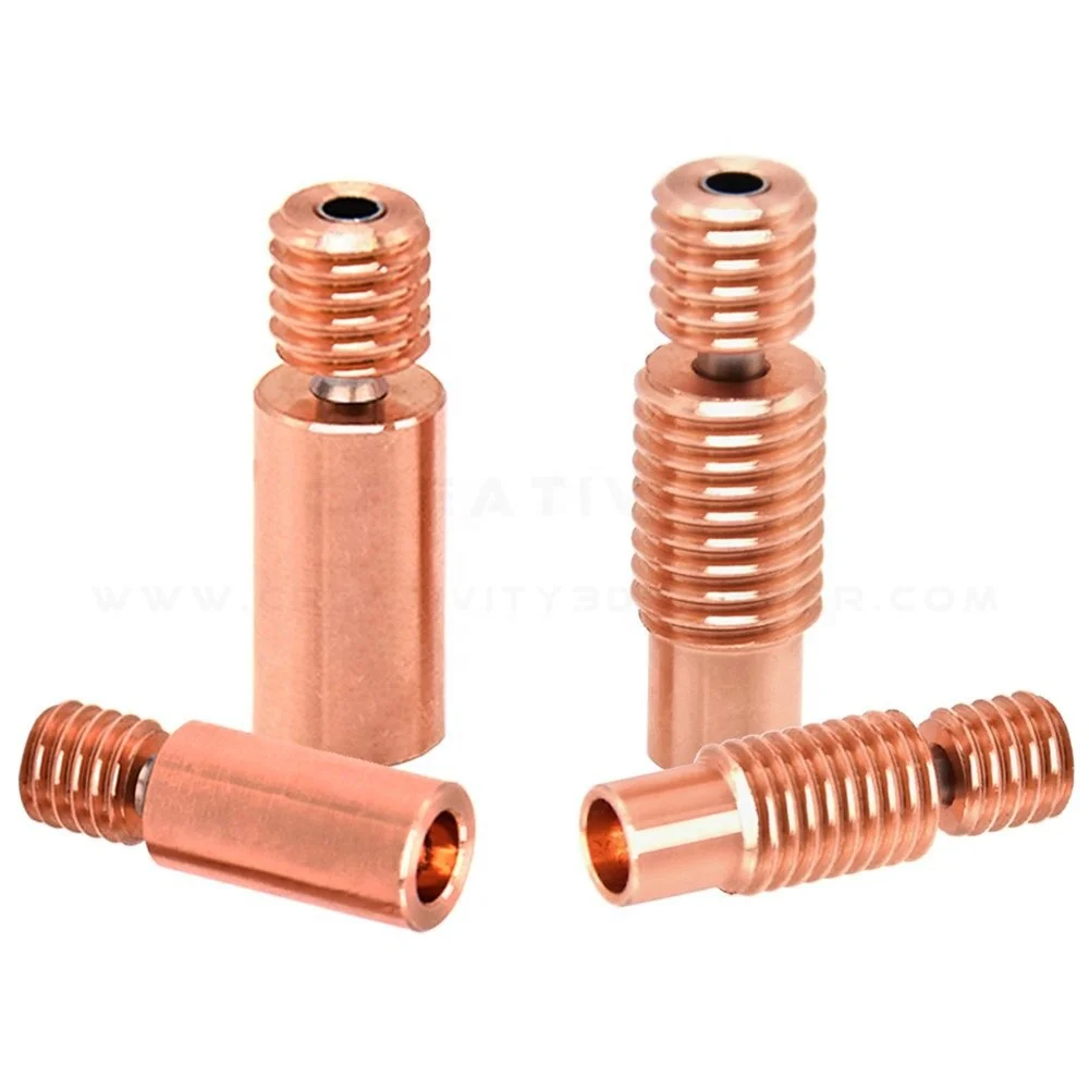 M6 Nozzle Throat Bi-Metal Heatbreak Bimetal Heat Break for E3DV6 All Metal Throat Heater Block CR10 Smooth Pipe