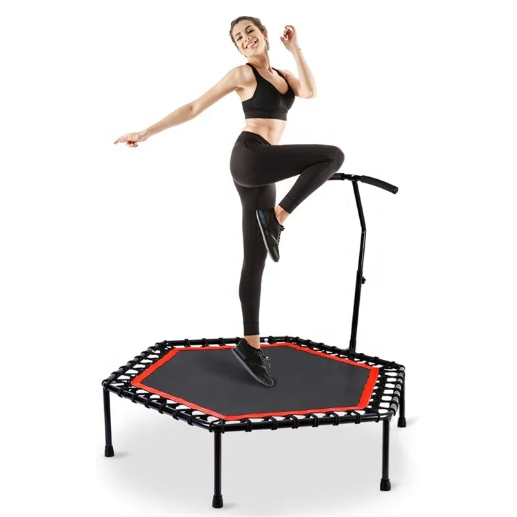 Multi-color Fitness Jumping Sports Spring Free Trampoline with Adjustable Handle for Indoor Adults and Children