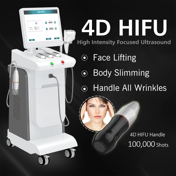  Двойная Ручка 3D 4D Hifu Ultra lift двойные картриджи для лифтинга лица на 100000 снимков