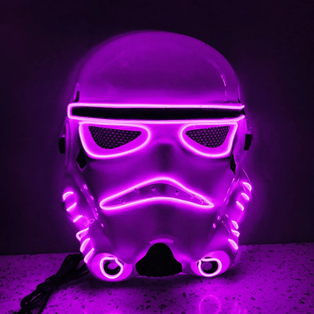 Storm Trooper Neon Green Light Up Star War Stormtrooper Mask Halloween Costume Movie Masks